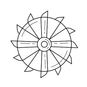 Mining tool vector line icon. Stock Illustration