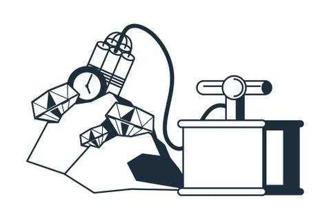 Mining tools and elements black and white イラスト素材