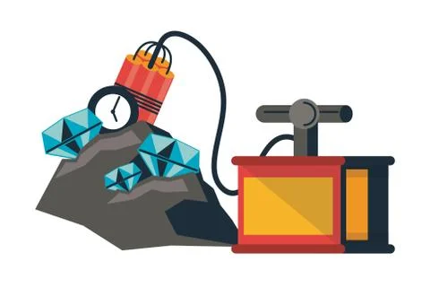Mining tools and elements イラスト素材