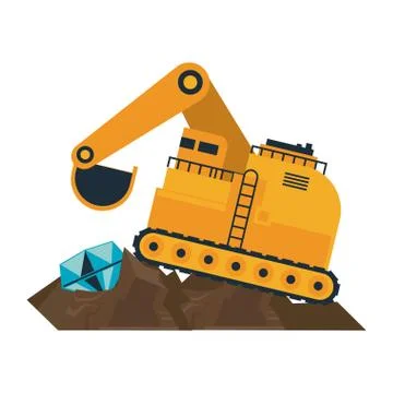 Mining tools and elements Stock Illustration