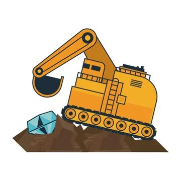Mining tools and elements Stock Illustration
