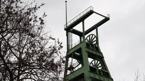 A mining tower in the ruhrgebiet in germany 4k 25fps video Stock Footage 258312968