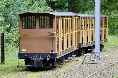 Mining train carriages Stock Photos