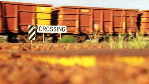 Mining train in the Pilbara WA Stock Footage 177355451