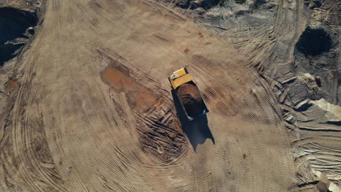 Mining truck transported sand from the open pit. 스톡 동영상 156624695