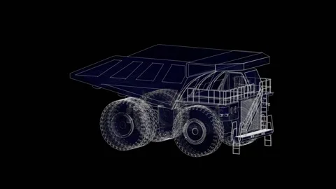 Mining trucks Video stock 157389204