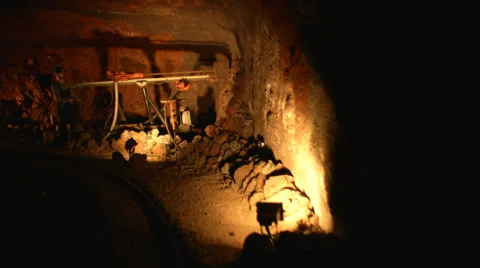 Mining tunnel 10 Stock Footage 32105162