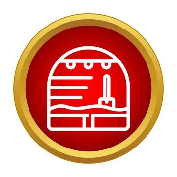 Mining tunnel construction working with shovel icon vector Illustrazione stock