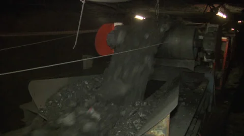 Mining - Underground Conveyor Stock Footage 35523829