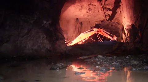 Mining-Underground Worker Stock Footage 48971944