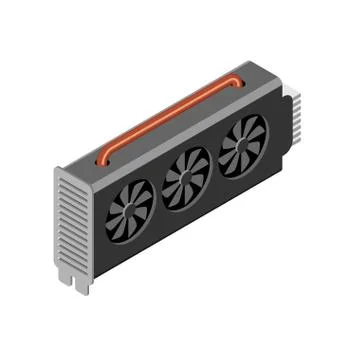 Mining video card. Miner of GPU. Technology extraction crypto currency. Virtu Illustrazione stock