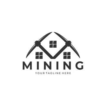 Mining vintage logo illustration vector template design Stock Illustration