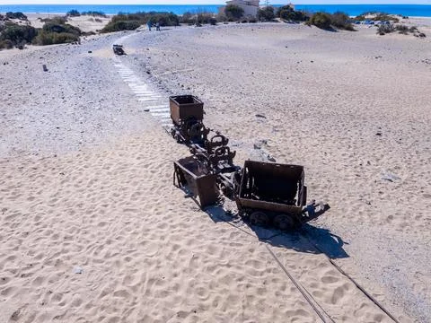 Mining wagons Foto stock