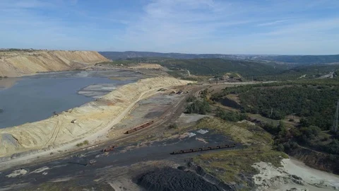 Mining waste disposal Stock Footage 107447020