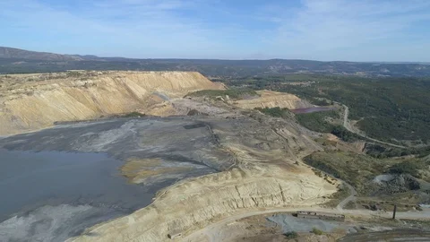 Mining waste disposal Stock Footage 107447039