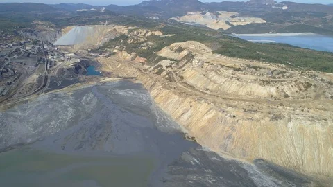 Mining waste disposal Stock Footage 107447069