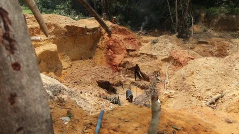 Mining in West Africa Stock Footage 111037361
