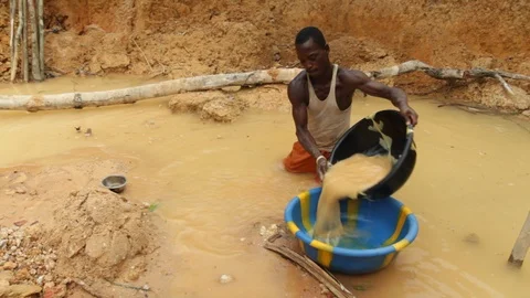 Mining in West Africa Stock Footage 111037463