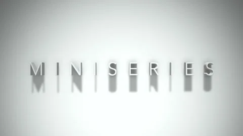 Miniseries 3D title animation with shadows on a white background Stock Footage 297672854