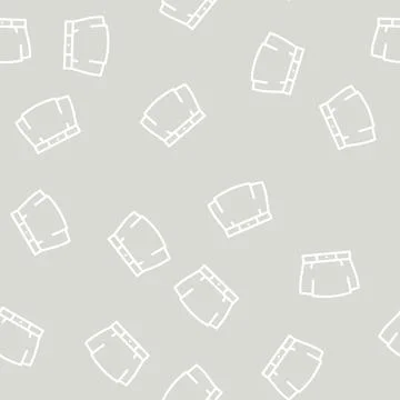 Miniskirt line vector seamless pattern Stock Illustration
