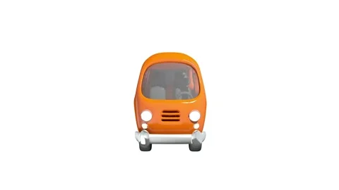 Minivan 3d animation. rotation of minibus 3d motion Stock Footage 308529121