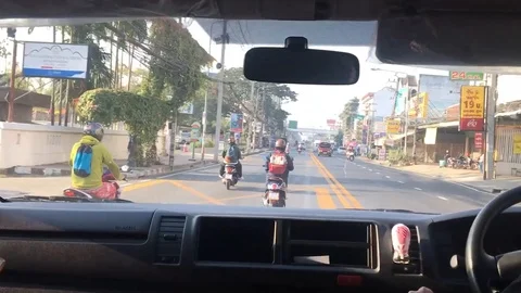 Minivan  bangkok Stock Footage 92267564