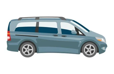 Minivan car vector van auto vehicle family minibus vehicle and automobile banner Stock Illustration