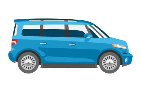 Minivan car vector van auto vehicle family minibus vehicle and automobile banner Stock Illustration