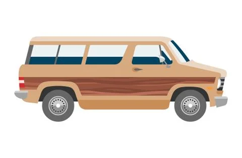 Minivan car vector van auto vehicle family minibus vehicle and automobile banner Stock Illustration