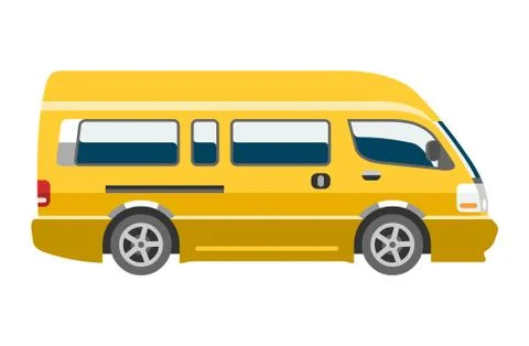 Minivan car vector van auto vehicle family minibus vehicle and automobile banner Stock Illustration