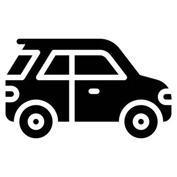 Minivan icon, transportation related vector Stock Illustration