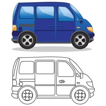Minivan. Stock Illustration