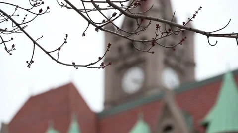 Minneapolis BRoll- Clock tower rack focus Stock-Footage 40385340