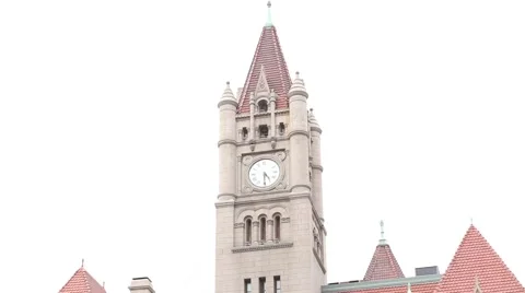 Minneapolis BRoll- Historic Clock tower Video stock 40385337