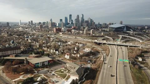 Minneapolis Cloud Shadow Stock Photos