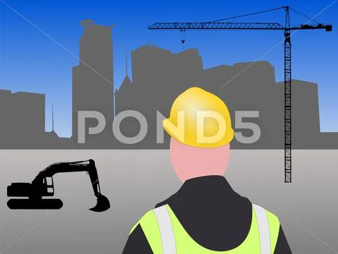 Minneapolis construction site Stock Illustration
