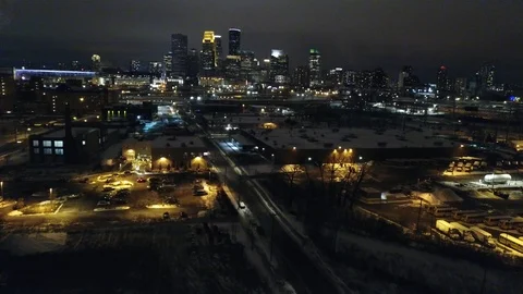 Minneapolis Dusk Lighting Stock Footage 99417673