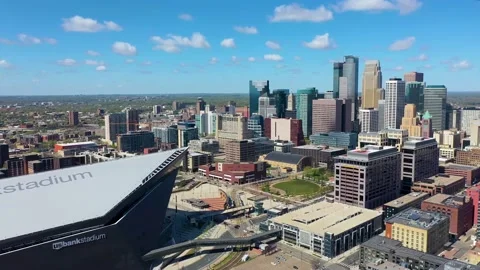 Minneapolis MN Skyline Drone 库存影片 172393922