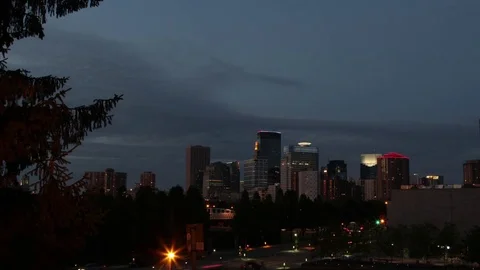 Minneapolis Night Skyline Timelapse Stock Footage 81797699