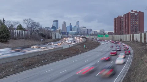 Minneapolis Rush Hour Traffic Stock Footage 73460574