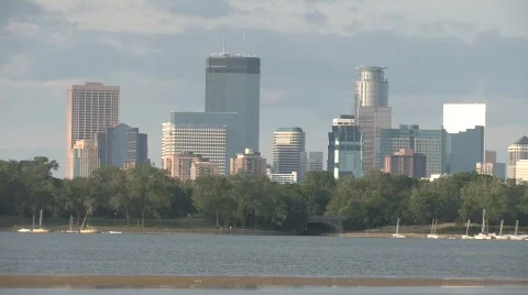 Minneapolis Skyline Stock Footage 508416