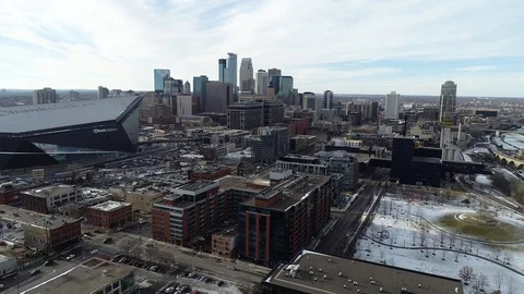 Minneapolis Skyline Video stock 100695127