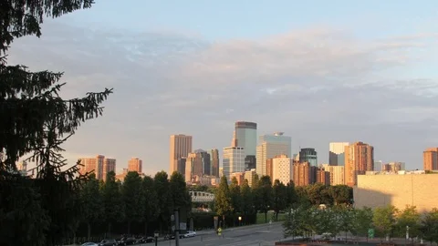 Minneapolis Sunset Skyline Timelapse Stock Footage 81797838