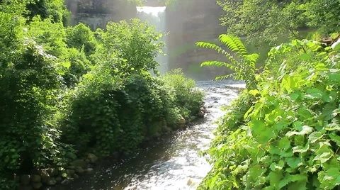 Minnehaha Falls Far Angle Stock Footage 53368932