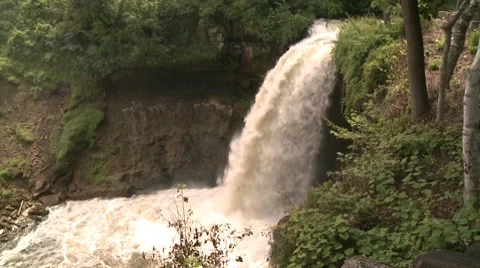 Minnehaha Falls Side View Stock Footage 8434079