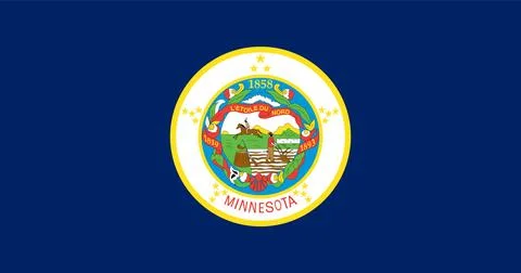 Minnesota (1957-1983) Flag Vector Illustration Premium Quality Stock-Illustration