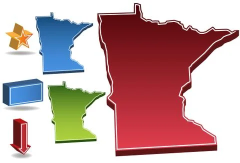 Minnesota 3d Stock Illustration