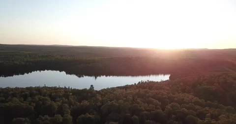 Minnesota Boundary Waters Sunset Stock Footage 240628850