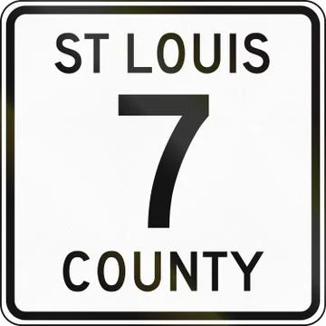 Minnesota county route shield - St. Louis County Stock Illustration