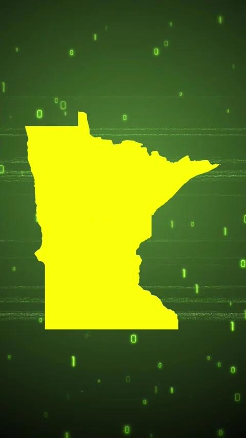 Minnesota Digital Map Intro Stock Footage 259018022